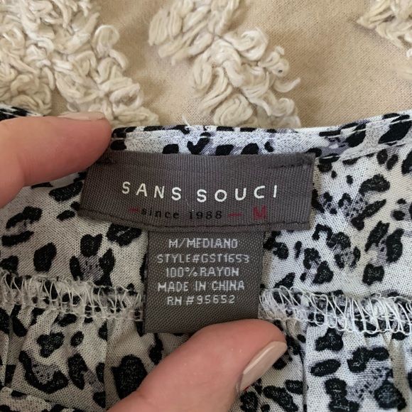 Gray Cheetah Print Blouse - Picture 3 of 3